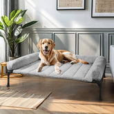 Cama Veehoo para perros grandes con cojín de felpa brinda soporte cómodo para el cuello
