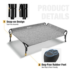 Dimensiones 39,5 x 28 pulgadas de la cama Veehoo para perros medianos.