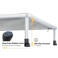 Veehoo cama para perro, estructura metálica robusta para mayor durabilidad en uso diario.