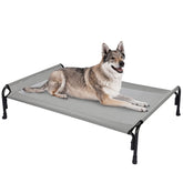 Veehoo cama perro elevada exterior grande, descanso cómodo con marco resistente.