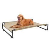 Cama elevada Veehoo para exterior, estabilidad para perros grandes.