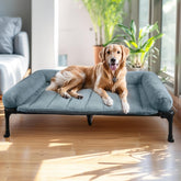 Cama para perro elevada Veehoo ortopédica para perros grandes, confort y soporte.