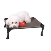 Cama para perros elevada Veehoo, pequeña y marrón, descanso seco.