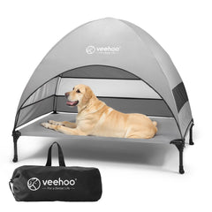 Cama para perro exterior Veehoo con canopy para días soleados