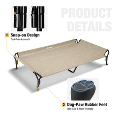 Cama Veehoo con reposacabezas ergonómico para descanso cómodo