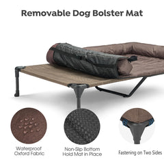 Cama para perro Veehoo apta para interior y exterior con soporte antideslizante.