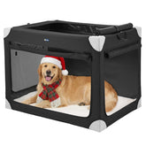Jaula Veehoo para perro grande con 36 pulgadas ofrece amplio espacio interior para estirarse.