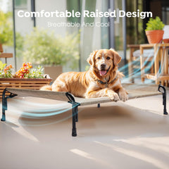 Veehoo XXL, cama para perro con cabezal ergonómico para apoyo de cuello.