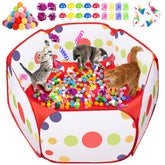 Veerlogix pit de pelotas para gatos, plegable, ideal para juego y descanso en casa