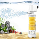 Vehipa filtro acuario 10-20 galones: sistema 4 en 1 para agua clara.