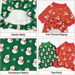 Vehomy pijama para perro con árbol de Navidad, perfecto para fotos familiares