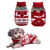 Vehomy suéter navideño para perro con reno, ideal para paseos invernales y fotos festivas.