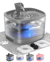 Veken Fontana para gatos, vista frontal, agua fresca para beber.