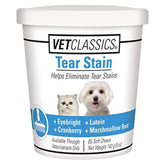 Vet Classics suplemento para manchas de lágrimas en perros y gatos, posible reducción de manchas.