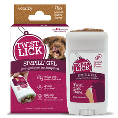 Vetality Twist + Lick SimPill, bote del tratamiento para perros, facilita la medicación diaria.