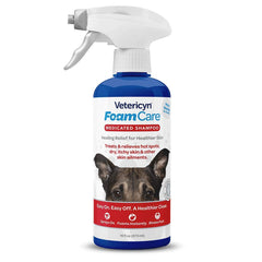 FoamCare de Vetericyn: espuma instantánea para baño suave en perros y gatos.