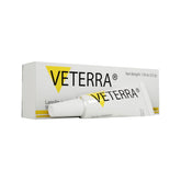 Veterra crema ocular para mascotas, empaque de dos unidades para cuidado ocular diario.