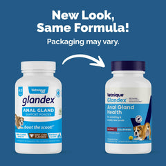 Envase de 4 onzas de Vetnique Glandex para dosis diarias.