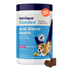 Vetnique Glandex gomitas blandas sabor tocino para perros, apoyo digestivo diario posible