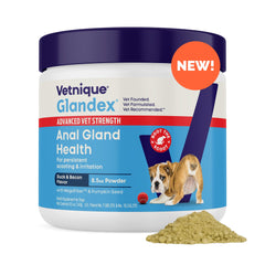 Vetnique Glandex polvo fibra anal para perros, apoyo suave