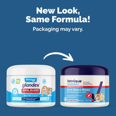 Vetnique Glandex: toallitas para glándulas anal en gatos, uso cómodo.