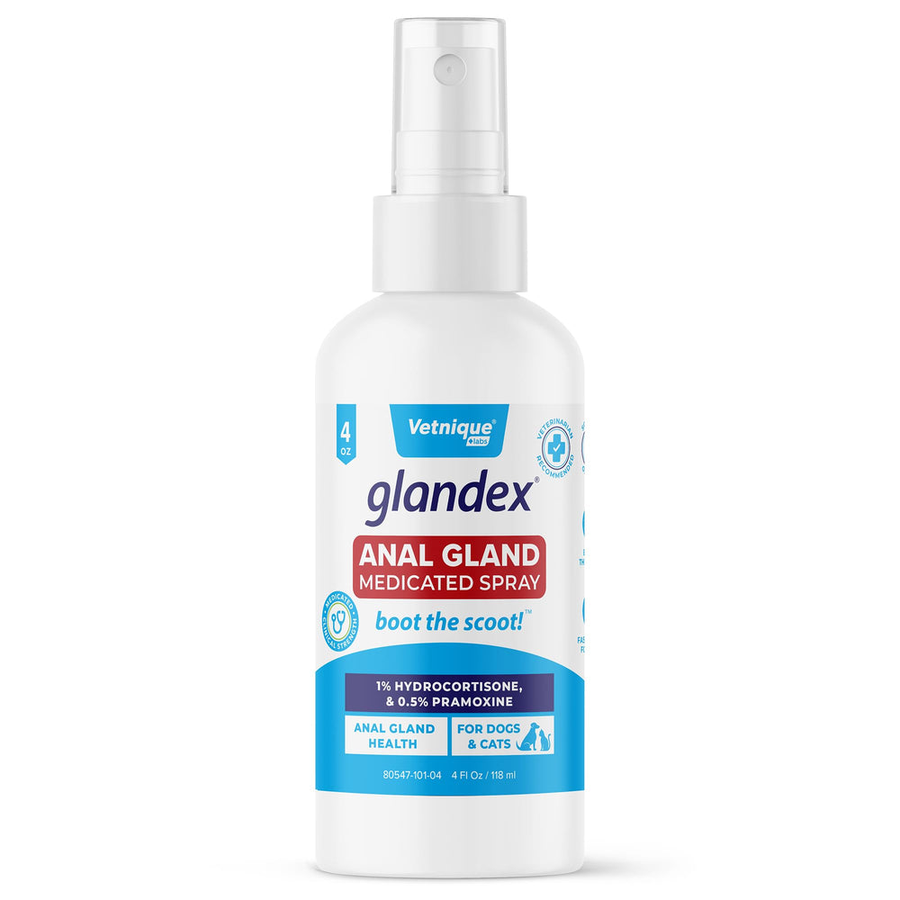 Glandex de Vetnique: toallitas medicadas para glándulas anales de perros, alivio suave.