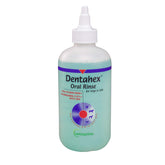 Vetoquinol Dentahex enjuague bucal para mascotas en botella facilita la higiene diaria.