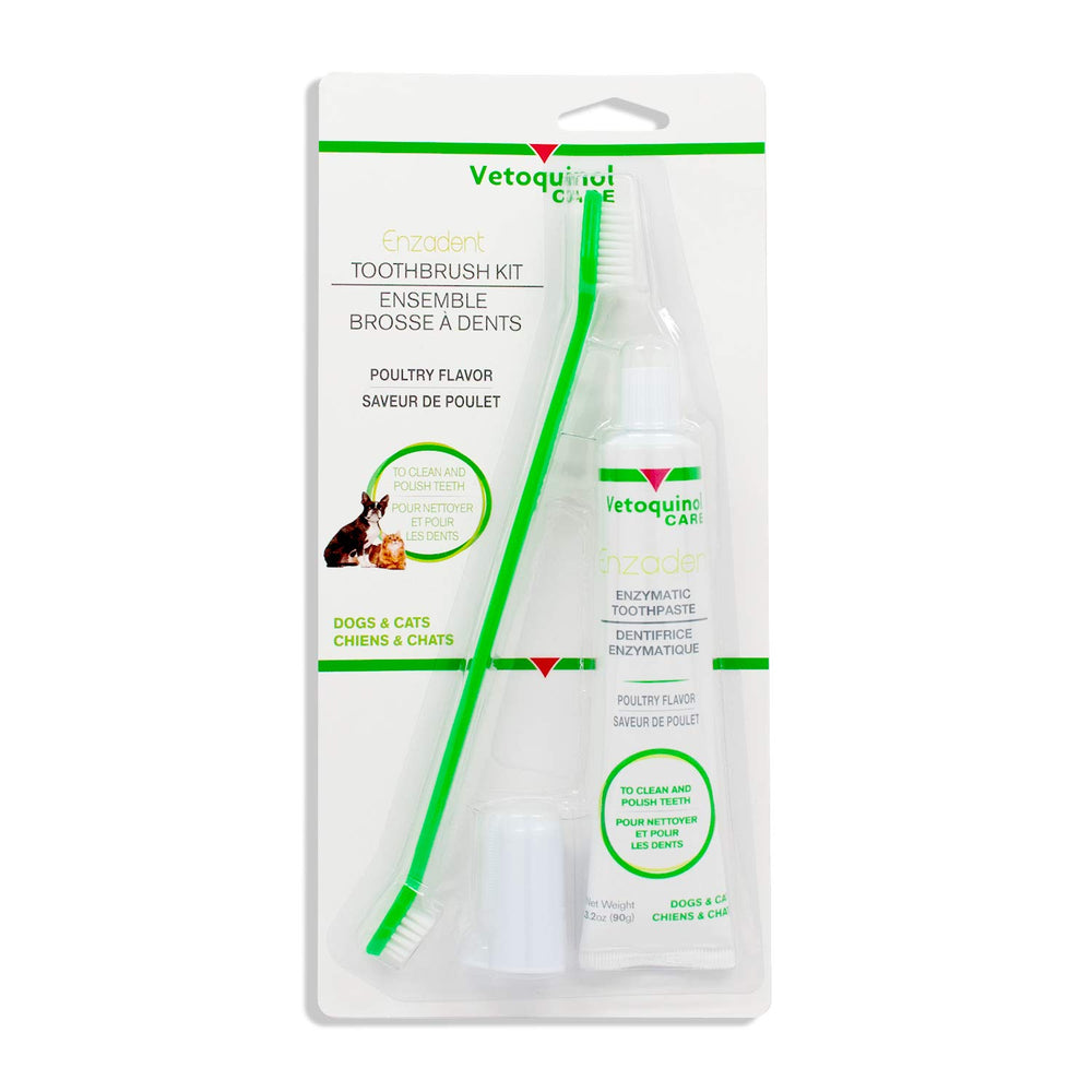 Pasta dental Enzadent de Vetoquinol para mascotas con sabor a pollo, aliento fresco