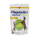 Vetoquinol Flexadin masticable para perro, soporte articular diario y palatabilidad alta.