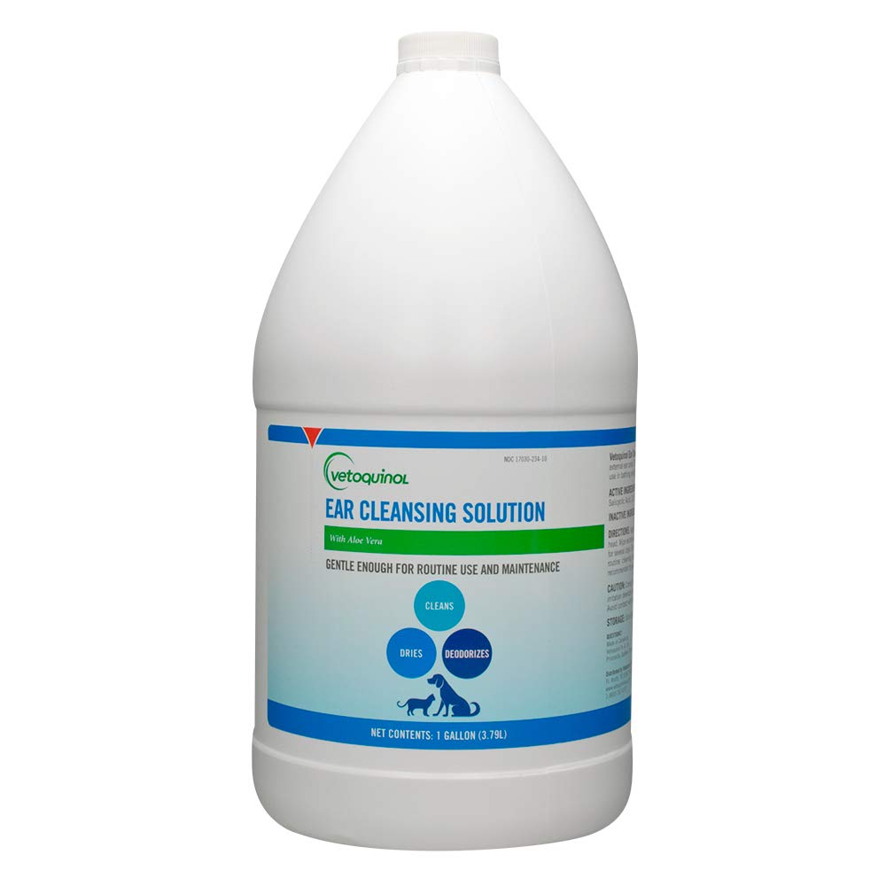 Vetoquinol solución limpiadora de oídos para perros y gatos, elimina olores y limpia canal externo.
