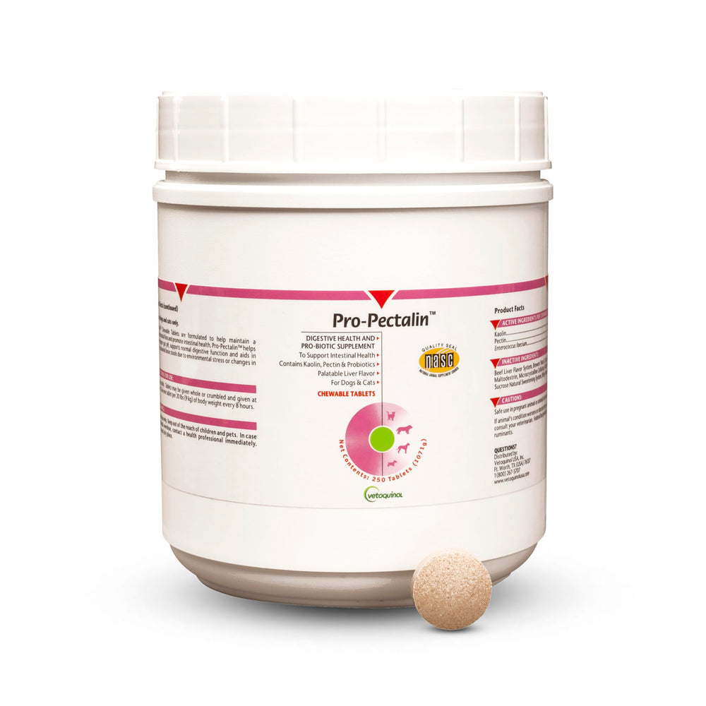 Vetoquinol Pro-Pectalin en empaque para diarrea ocasional en perros y gatos.