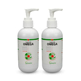 Vetoquinol Triglyceride frente de la botella, aceite de pescado para piel y pelaje saludables.