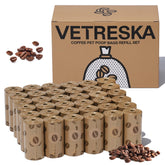 Bolsas Vetreska para heces de perro con aroma a café, ideal para paseos sin olores.