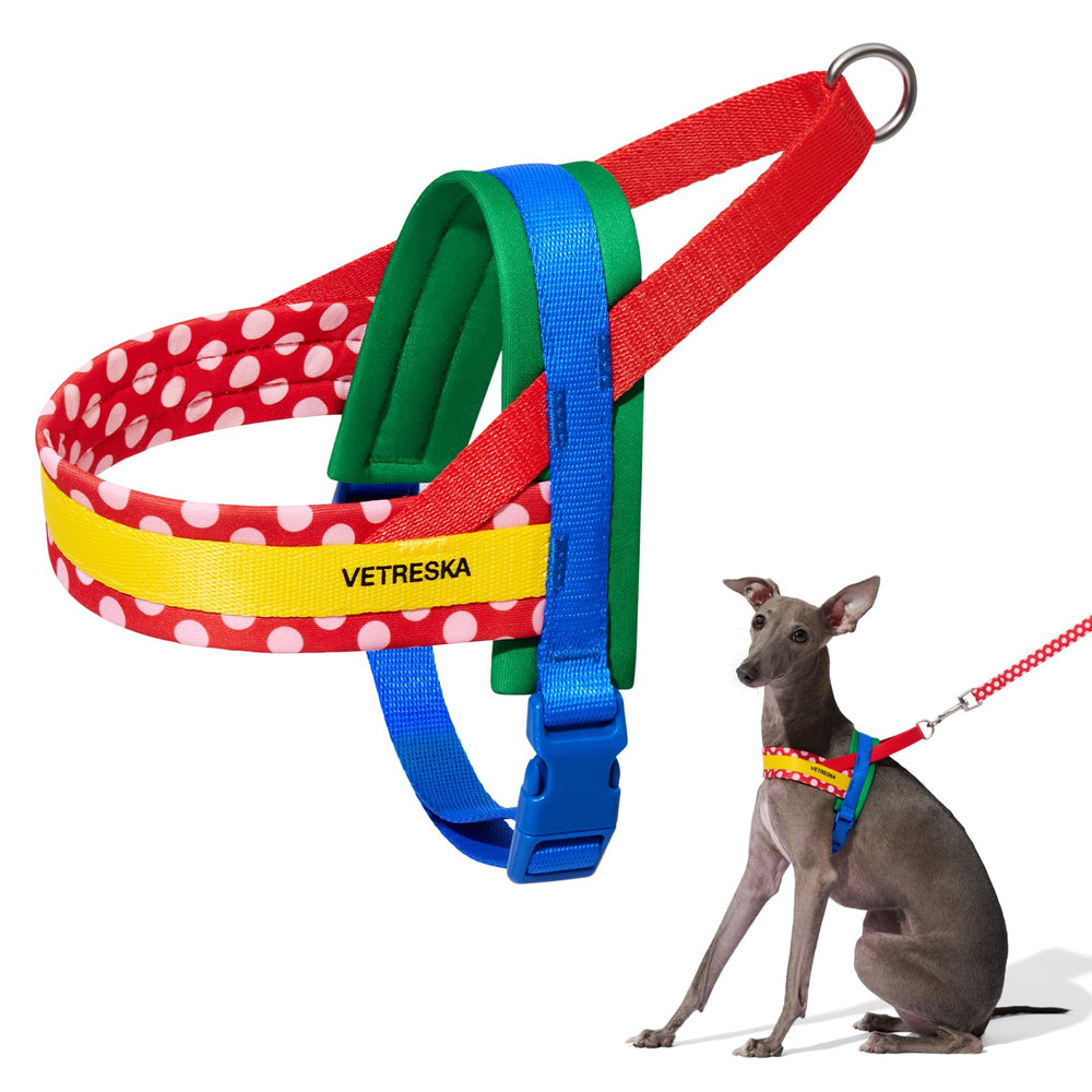 VETRESKA MoMA arnés perro rojo: comodidad y estilo para paseos diarios.