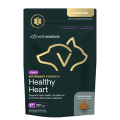 VETRISCIENCE Corazón sano masticables — empaque atractivo para mascotas.
