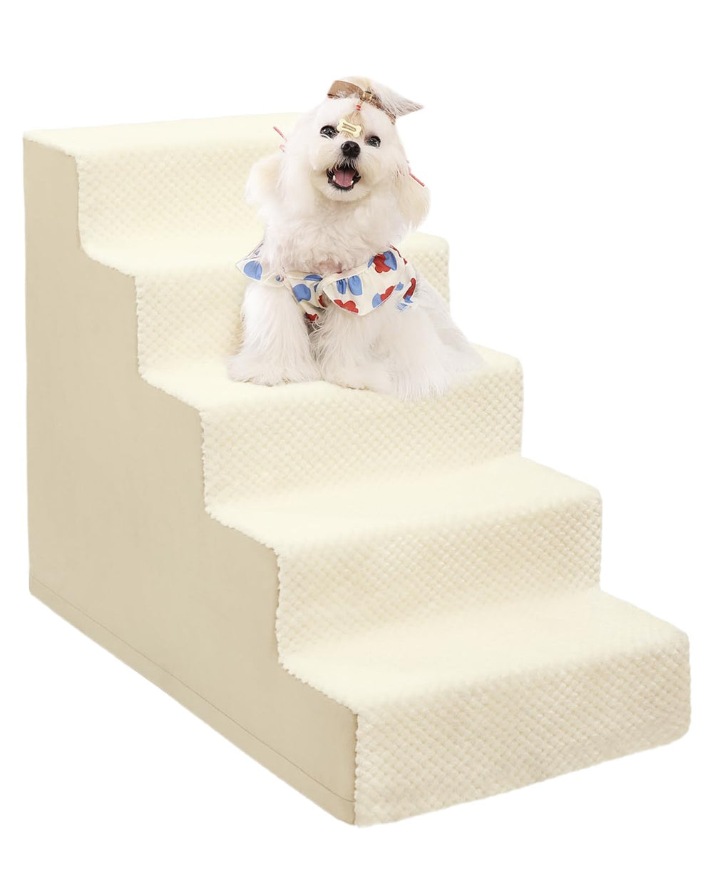 Vfrog escalera para perros pequeños, vista frontal, apoyo cómodo