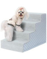 Escalera Vfrog de 4 peldaños para mascotas, sube al sofá con agarre estable.