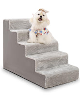 Vfrog escaleras para perros pequeños con 5 pasos, altura de 22 pulgadas, para subir al sofá.