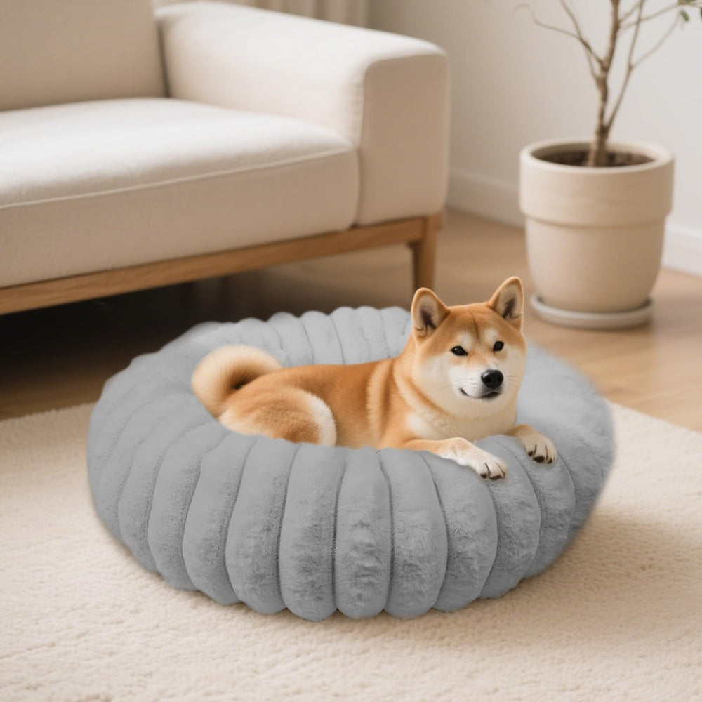 Vhen When cama dona para perros y gatos con borde elevado, apoyo para la cabeza.
