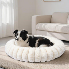 Cama redonda donut de Vhen When para descanso cómodo y envolvente.