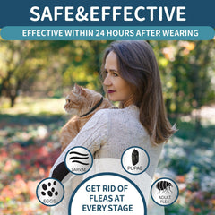 Collar VICSOM para gatos resistente al agua, ideal para baños y paseos.