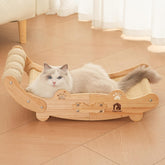 Rascador Vigormar de sisal grande en madera natural para rascar y descansar.