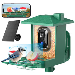 VIMKIM alimentador de aves con cámara 2K para observación clara día y noche.