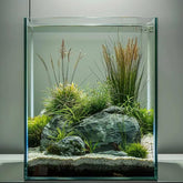 Pecera Vimvins, vidrio ultra blanco, mayor claridad visual para acuario decorativo.