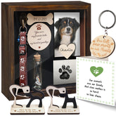 Vinatimes Caja Memorial Mascotas Portacollar: exhibe el collar con memoria duradera