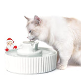 VinDox fuente cerámica 360° para gatos y perros, fomenta hidratación.