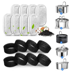VinDox fuente para gatos en acero inoxidable con flujo limpio para beber.