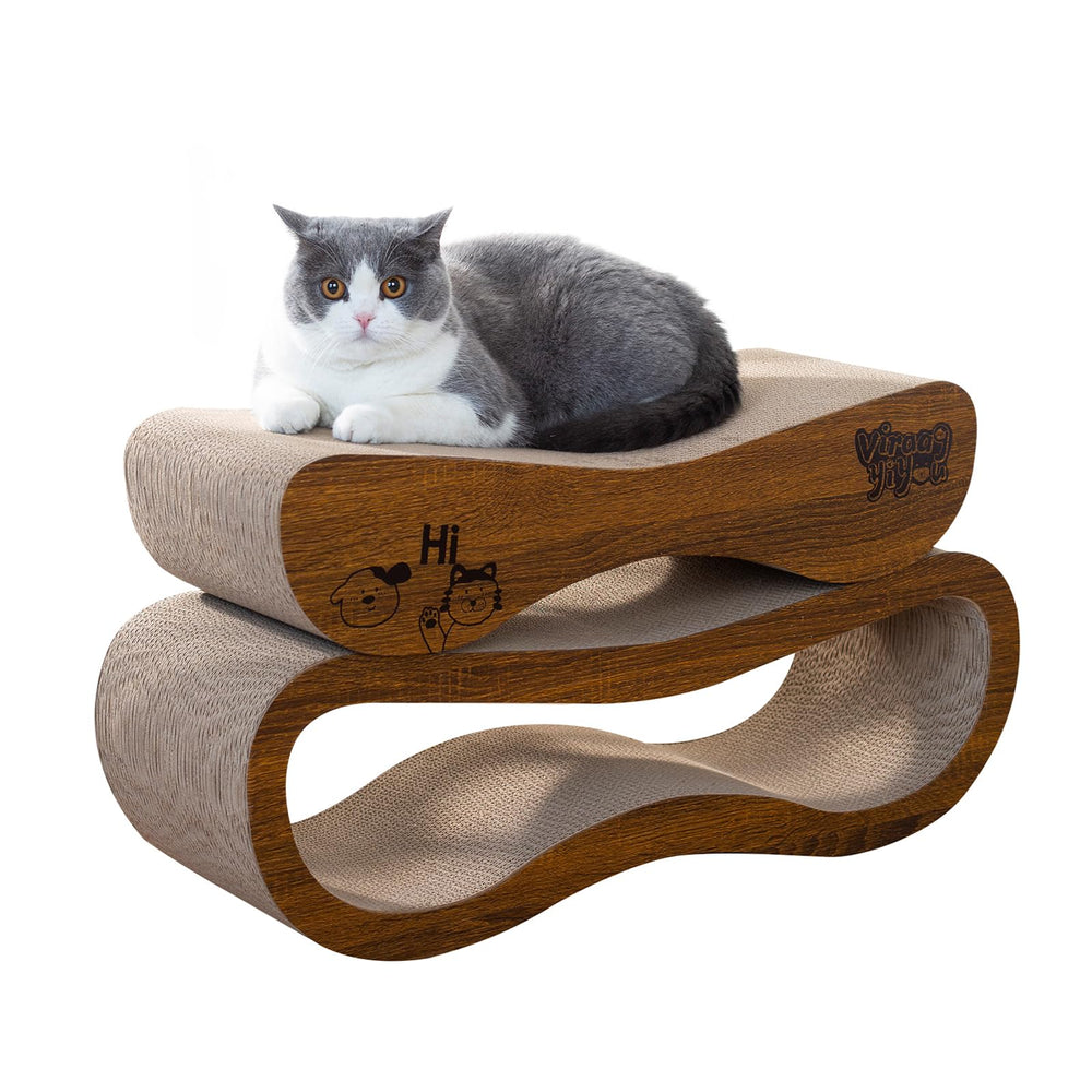 Rascador 2 en 1 VIRAAGYIYOU para rascar y descansar, versión ideal para varios gatos.