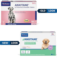 Virbac Anxitane tableta masticable para perros, rica en L-teanina para relajación