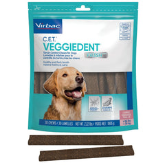 Virbac CET Veggiedent FR3SH bolsa de 30 chicles para perros grandes, limpieza dental.